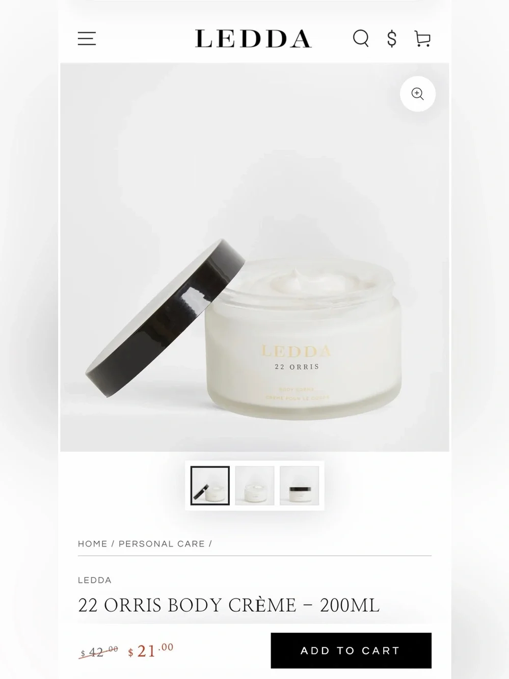 LEDDA 22 ORRIS BODY CRÈME